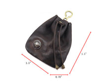 Load image into Gallery viewer, Leather Pouch, Leather , Leather Drawstring Bags , Coin Pouch , Medicine Bag , Jewelry Bag , Essential Oils
