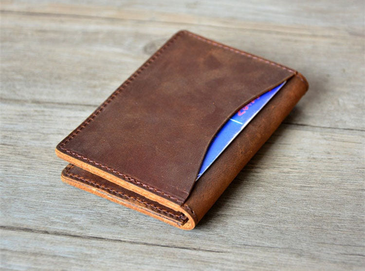 A couple minimalist wallets : r/Leathercraft