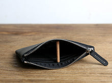 Load image into Gallery viewer, Leather coin purse, leather pouch lined / Leather card holder/ gift for him / gift for her metallic
